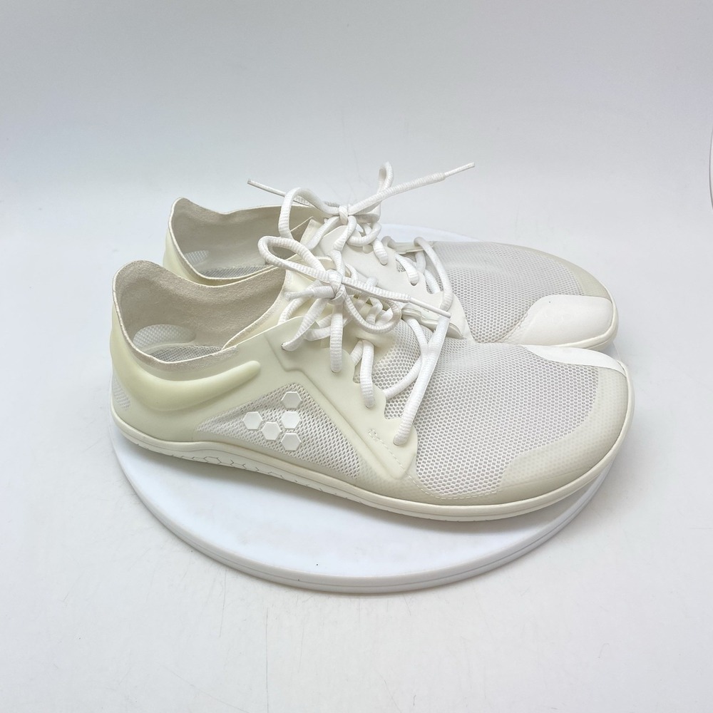 Vivobarefoot Primus Lite III Mens 7 US EU 40 White Minimalist Trainers Shoes New